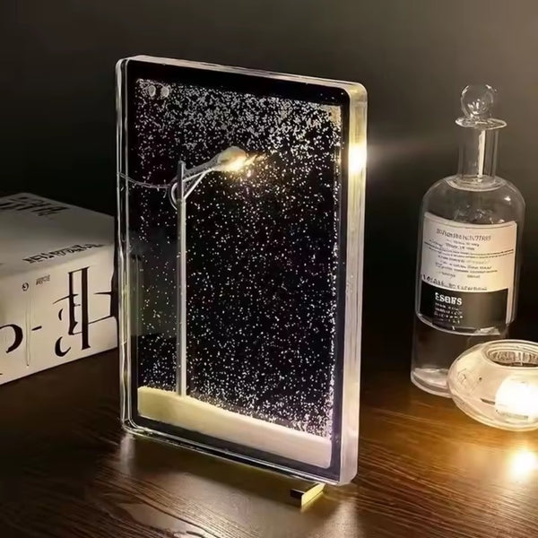 Snowflake DIY Night Lamp with Snow Scenery